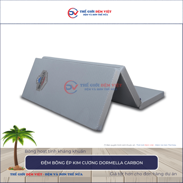 Đệm bông ép Kim Cương Dormella Carbon